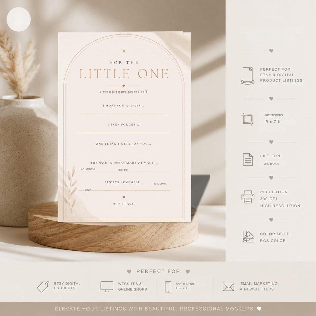 Baby Predictions and Advice Card Template preview 5