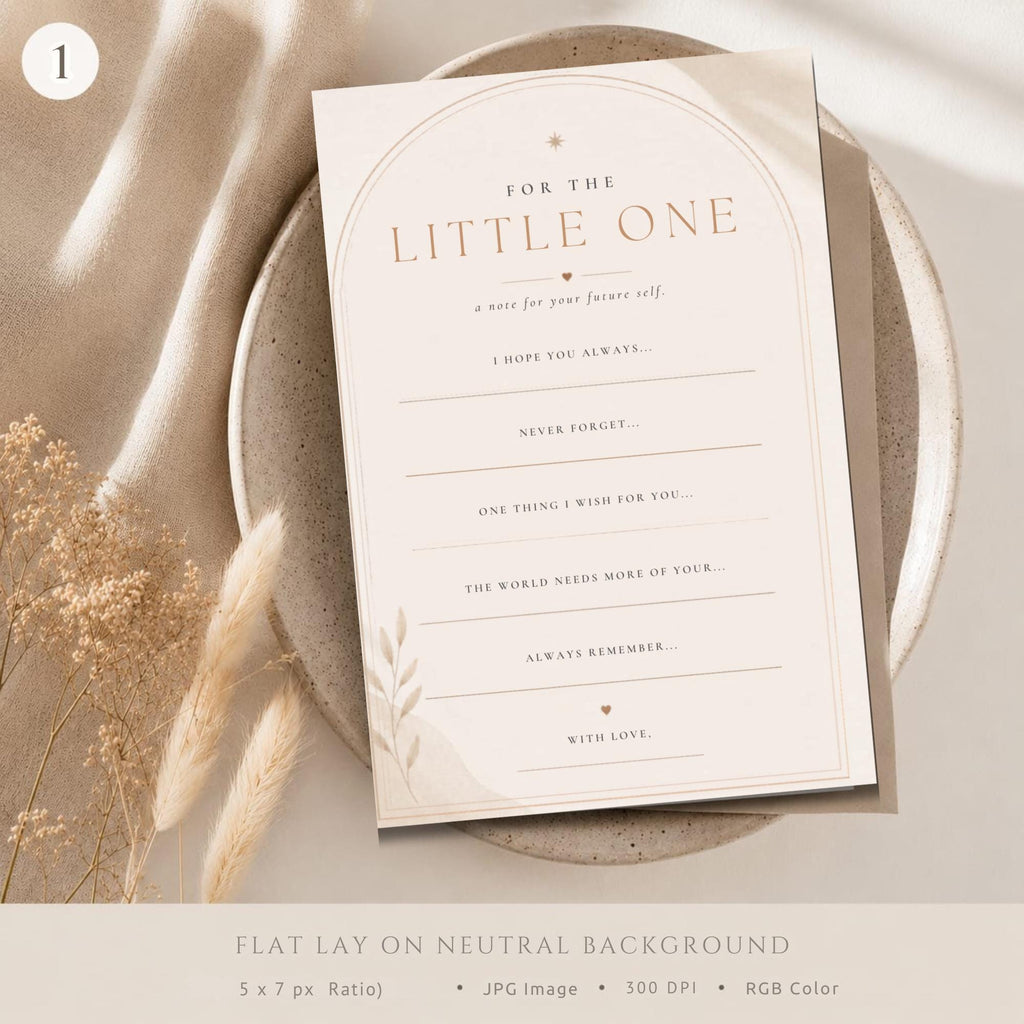Baby Predictions and Advice Card Template preview 2