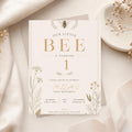 Bee First Birthday Invitation – printable template preview 1