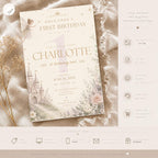 Enchanted Fairy First Birthday Invitation preview 4