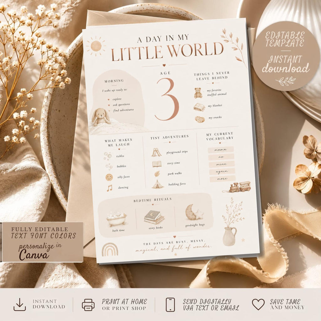 Toddler Milestone Board Template preview 3