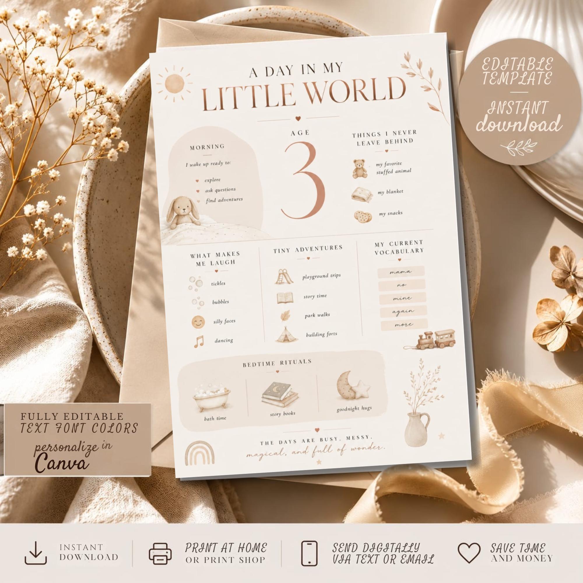 Toddler Milestone Board Template preview 3