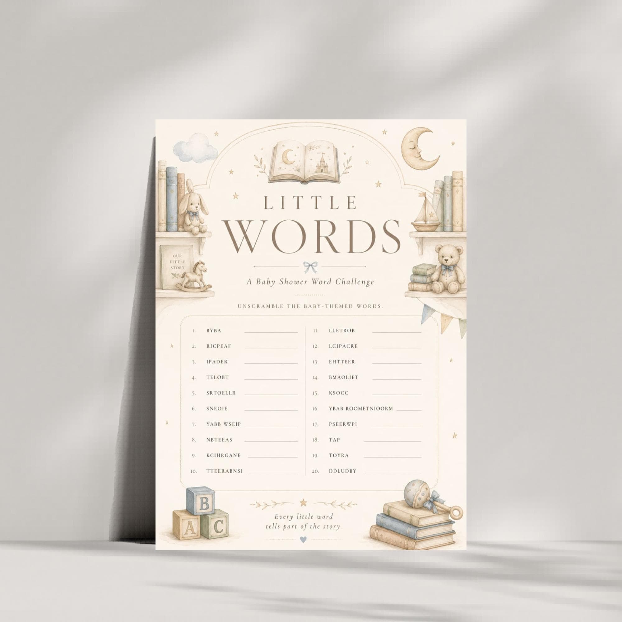 Baby Word Scramble Game preview 6