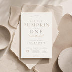 Little Pumpkin First Birthday Invitation preview 2