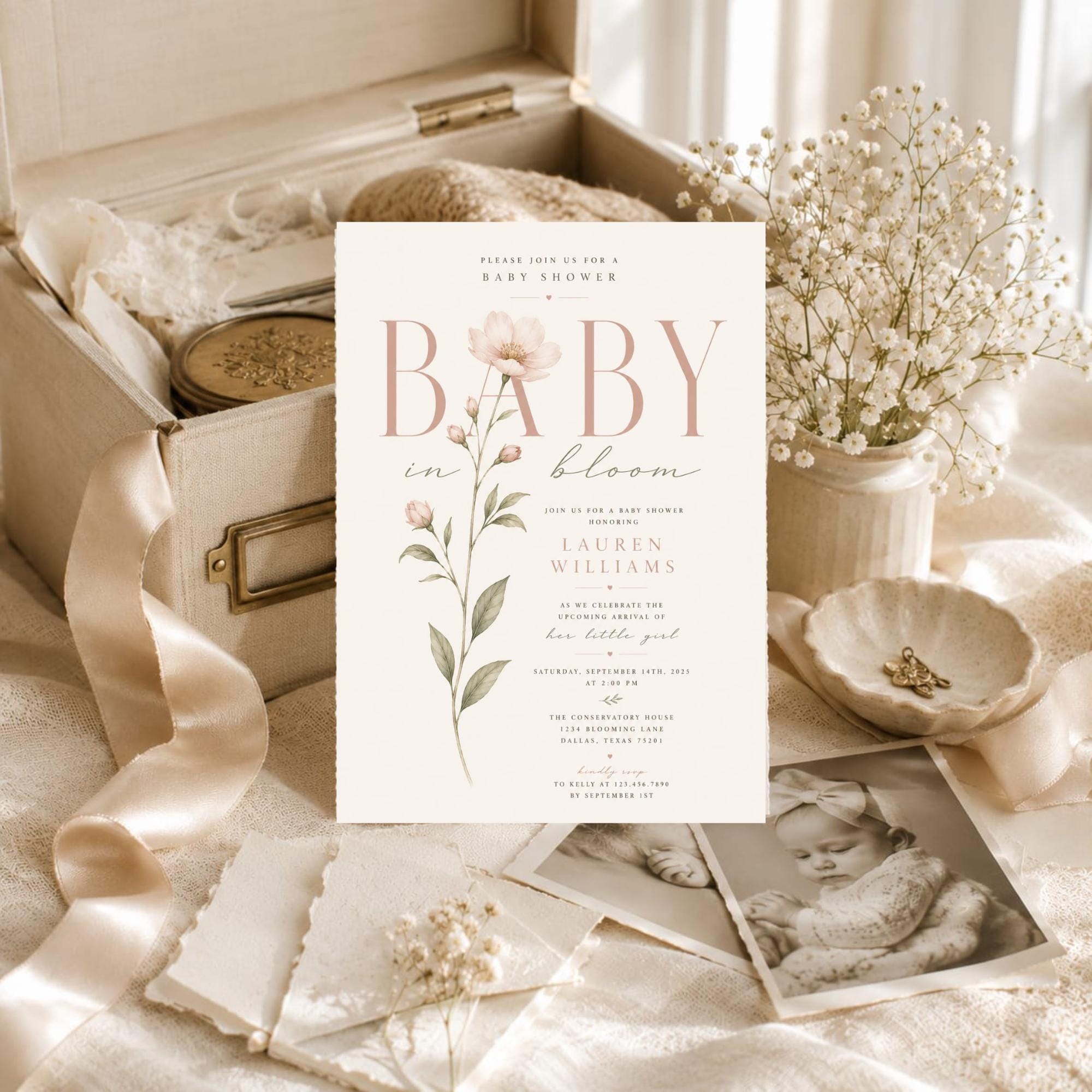 Daisy First Birthday Invitation preview 4