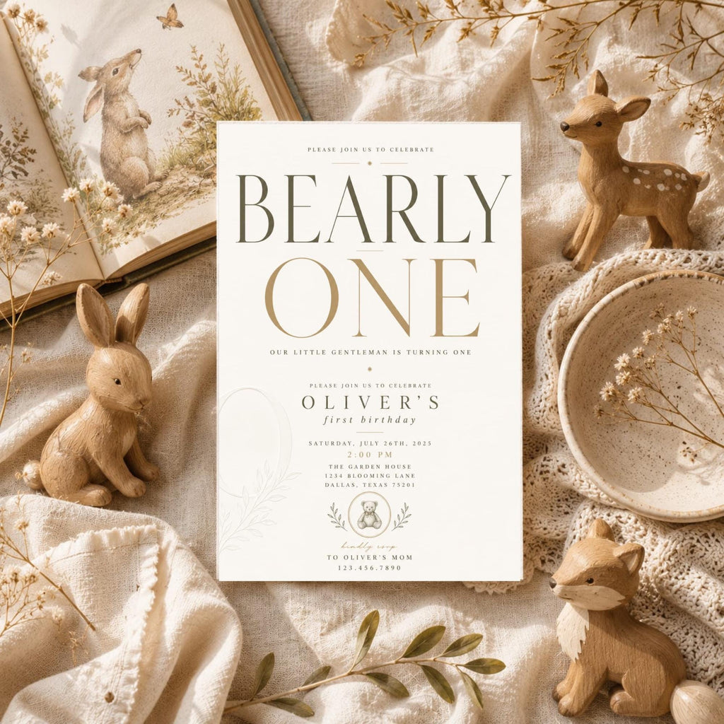 Teddy Bear First Birthday Invitation preview 6