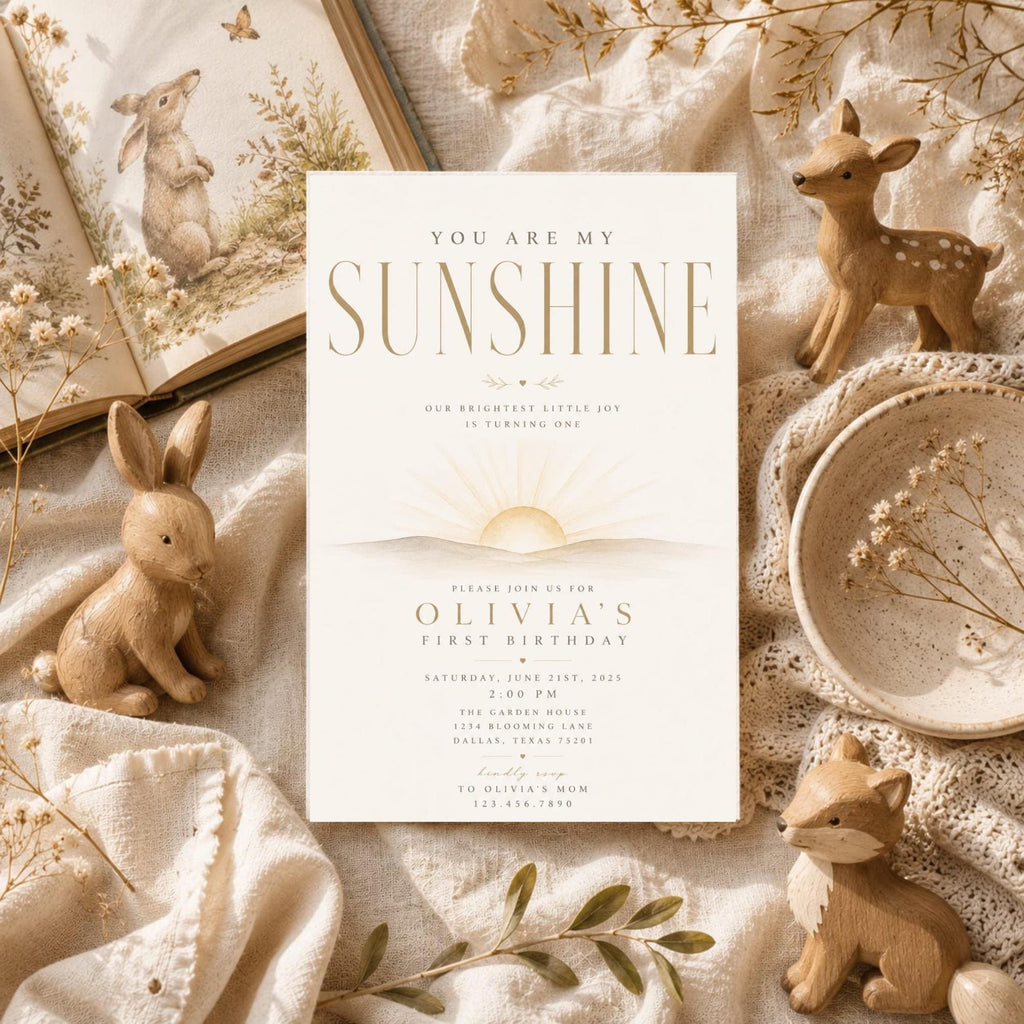 You Are My Sunshine Birthday Invitation preview 6
