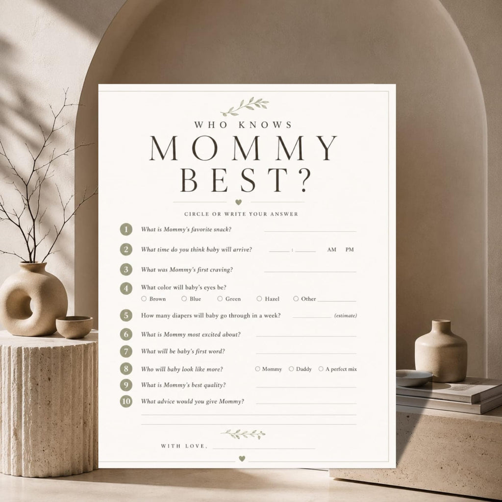 Who Knows Mommy Best Baby Sprinkle Sign preview 1