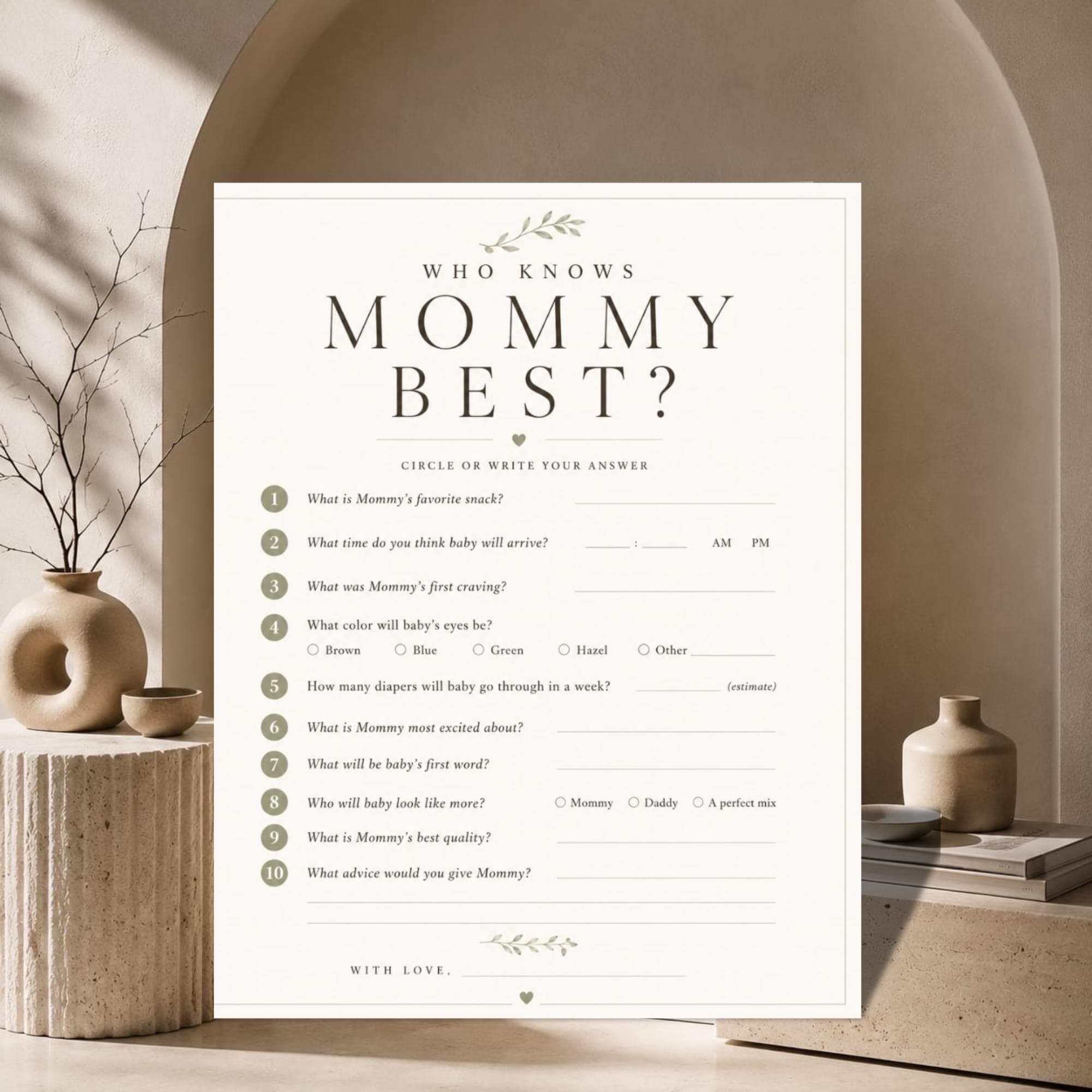 Who Knows Mommy Best Baby Sprinkle Sign preview 1