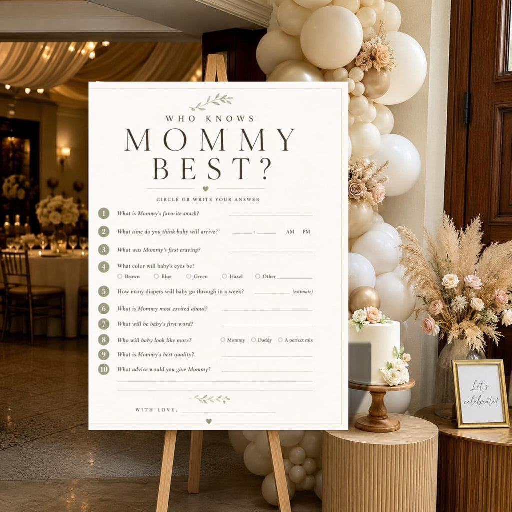 Who Knows Mommy Best Baby Sprinkle Sign preview 5