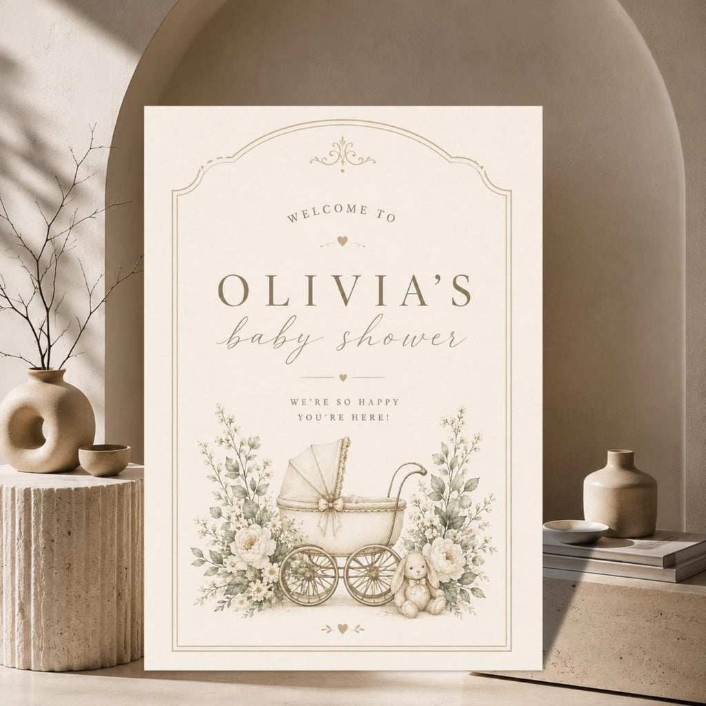 Baby Shower Welcome Sign Template preview 1