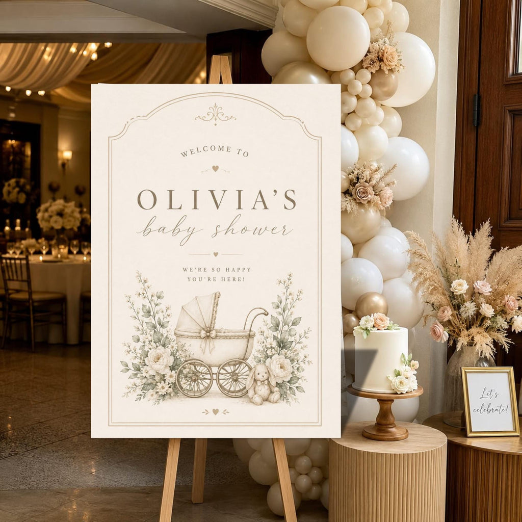 Baby Shower Welcome Sign Template preview 6