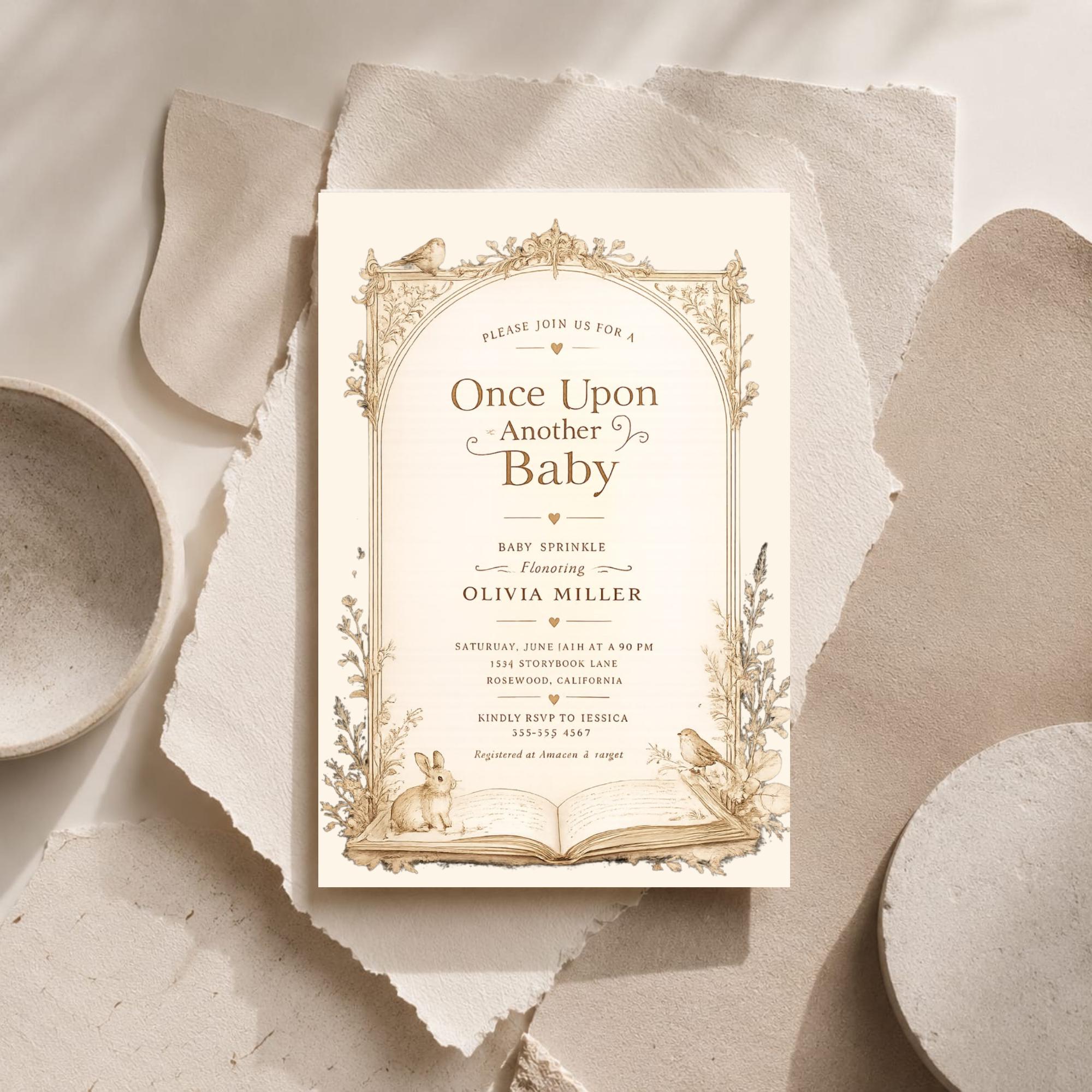Storybook Baby Sprinkle Invitation preview 2