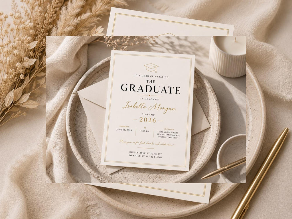 Graduation Invitation Template Editable Canva – printable template preview 6