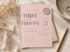 Dusty Rose Birthday Invitation Template preview 2