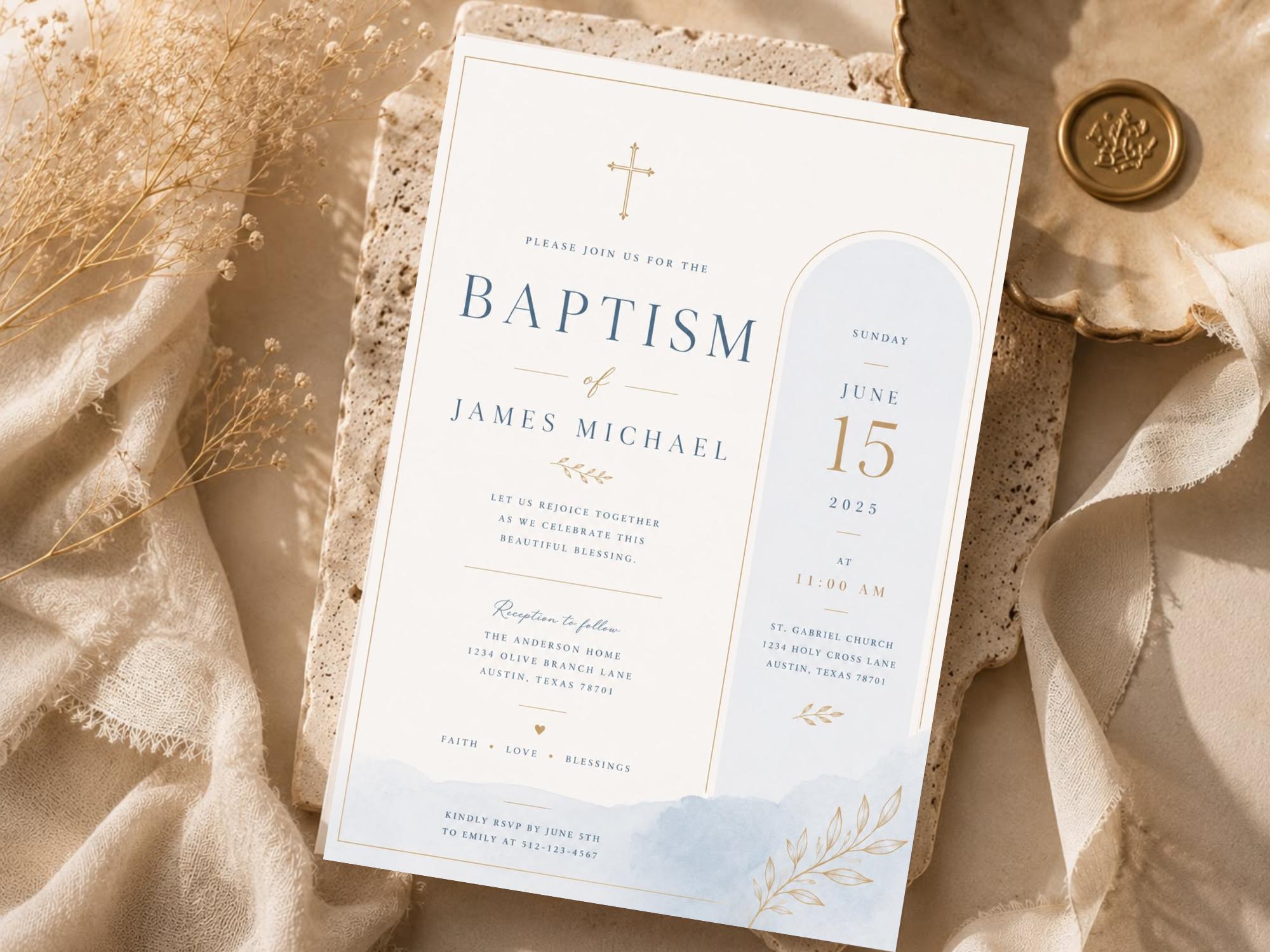 Baptism Invitation Template preview 5
