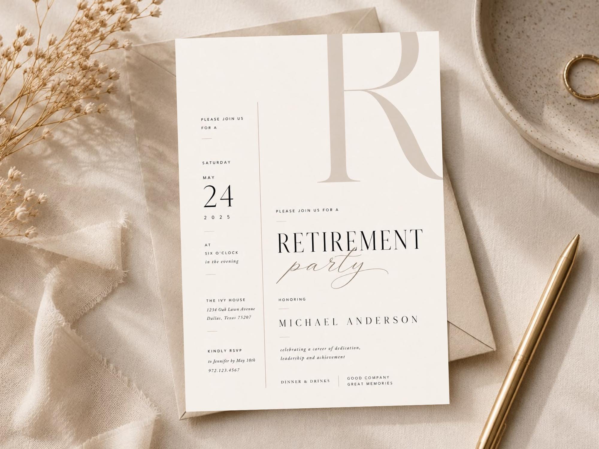Retirement Party Invitation Template preview 10