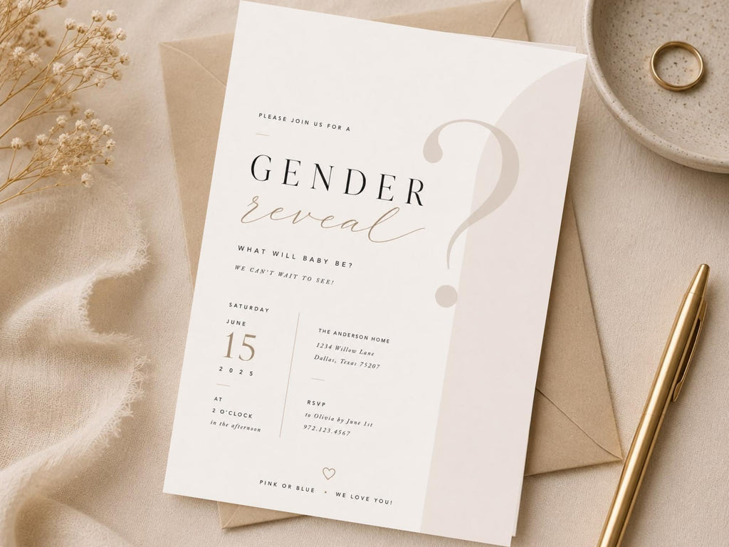 Gender Reveal Invitation Template preview 2