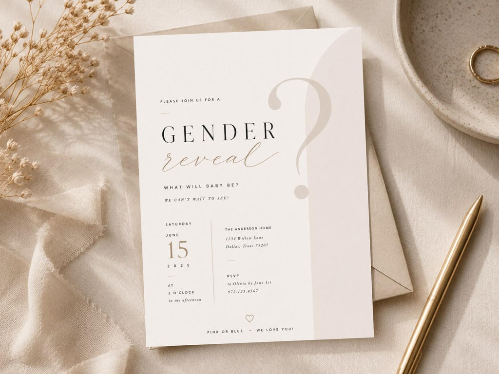 Gender Reveal Invitation Template preview 3
