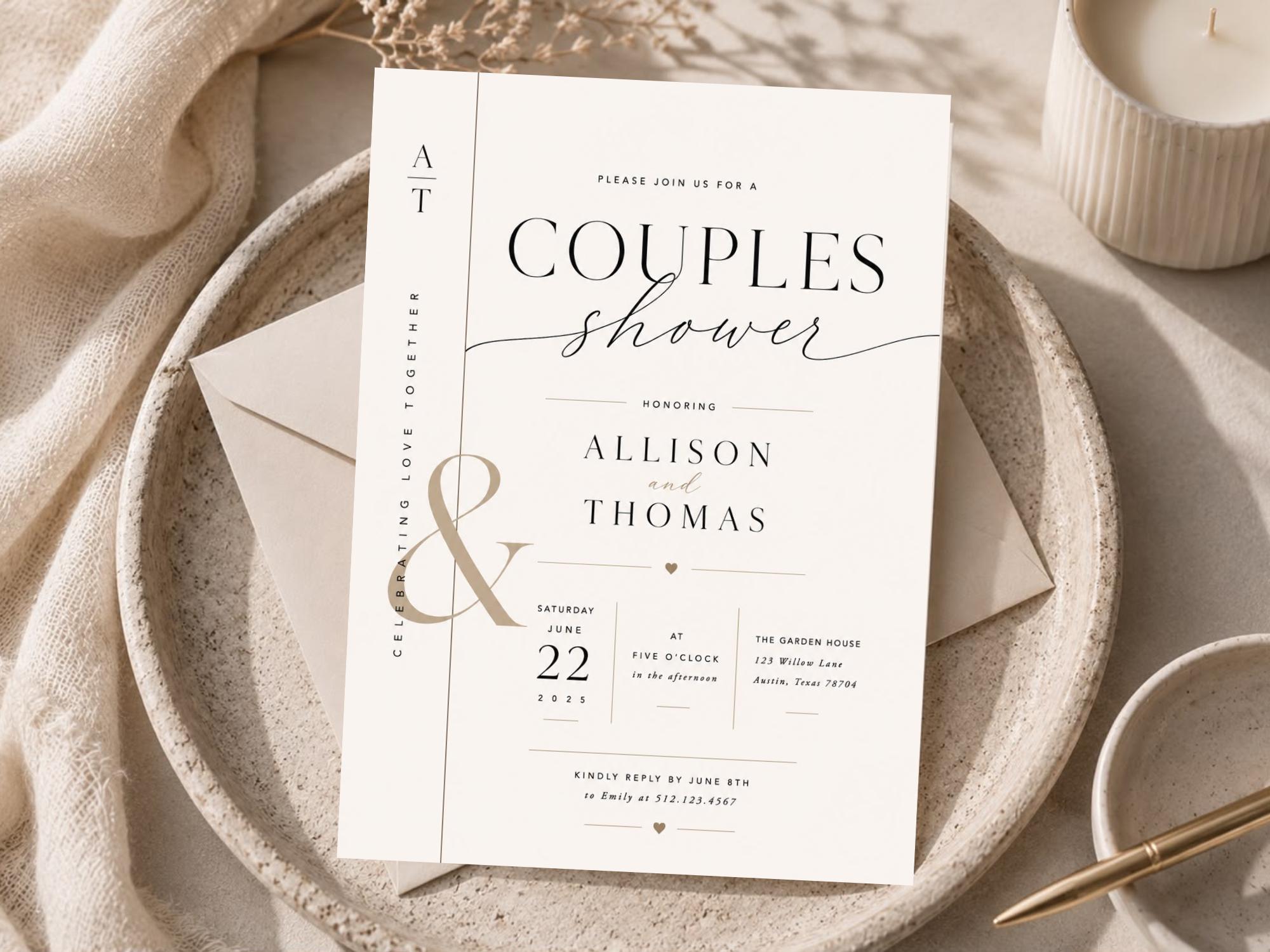 Couples Shower Invitation Template preview 2