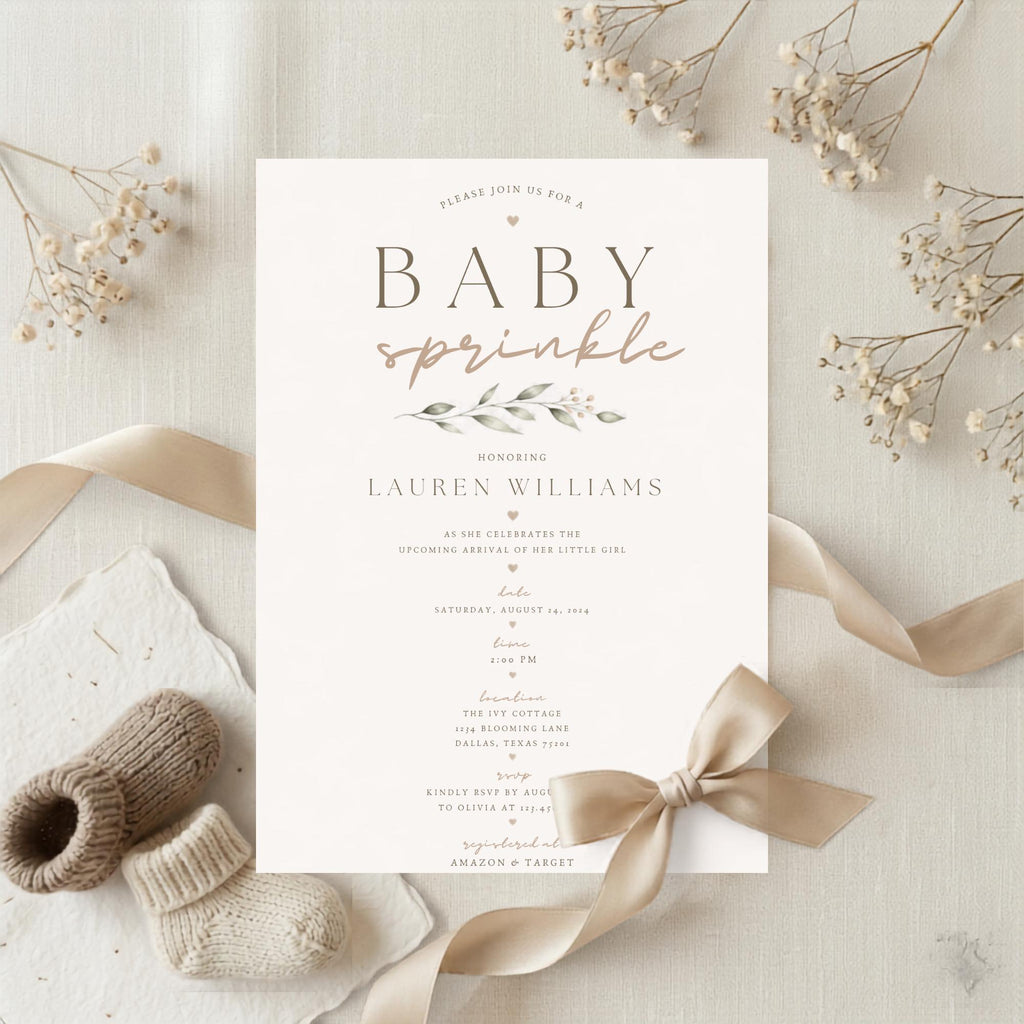 Minimal Neutral Baby Sprinkle preview 1