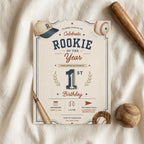 Rookie Of The Year Birthday Invitation Boy – printable template preview 1