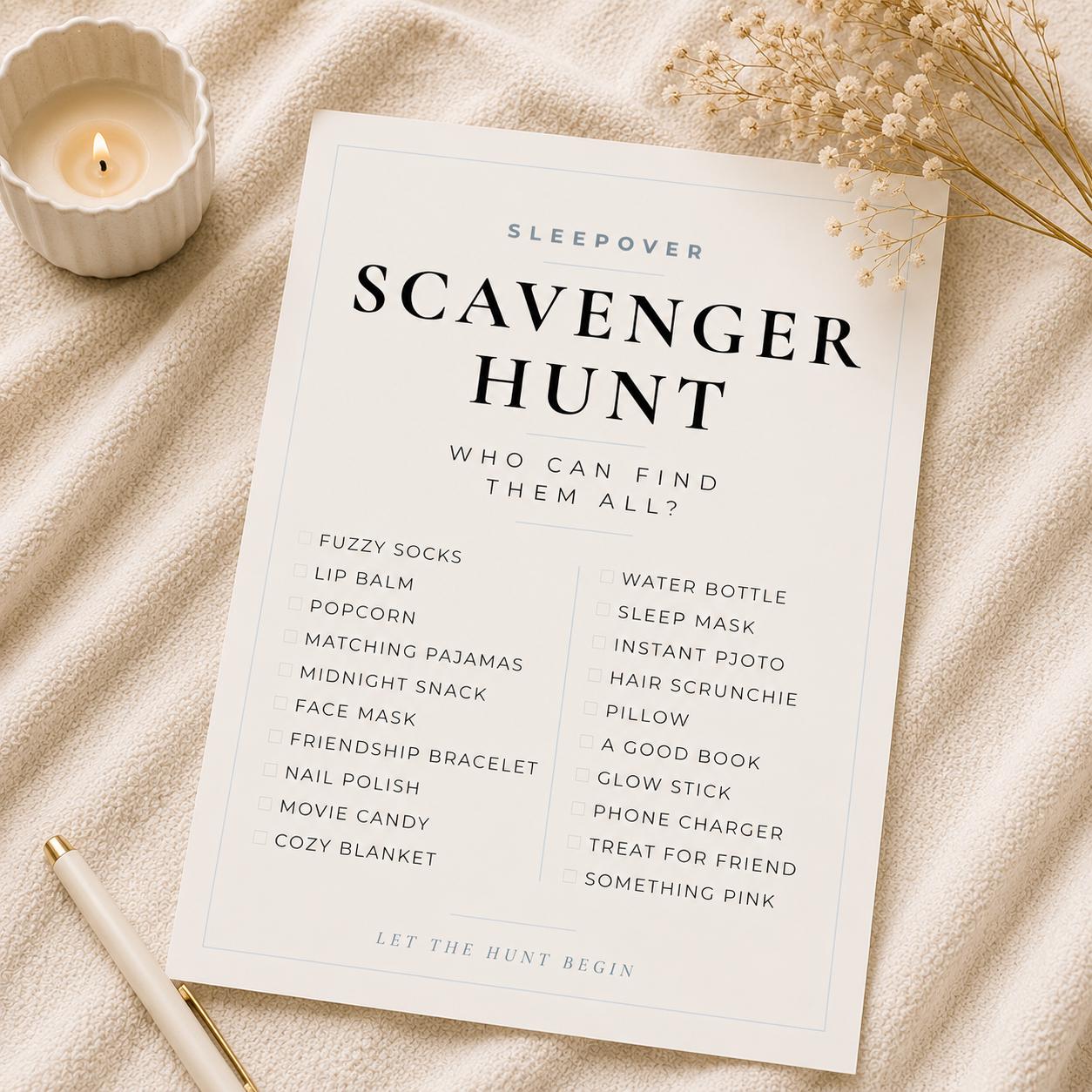 Sleepover Scavenger Hunt preview 1