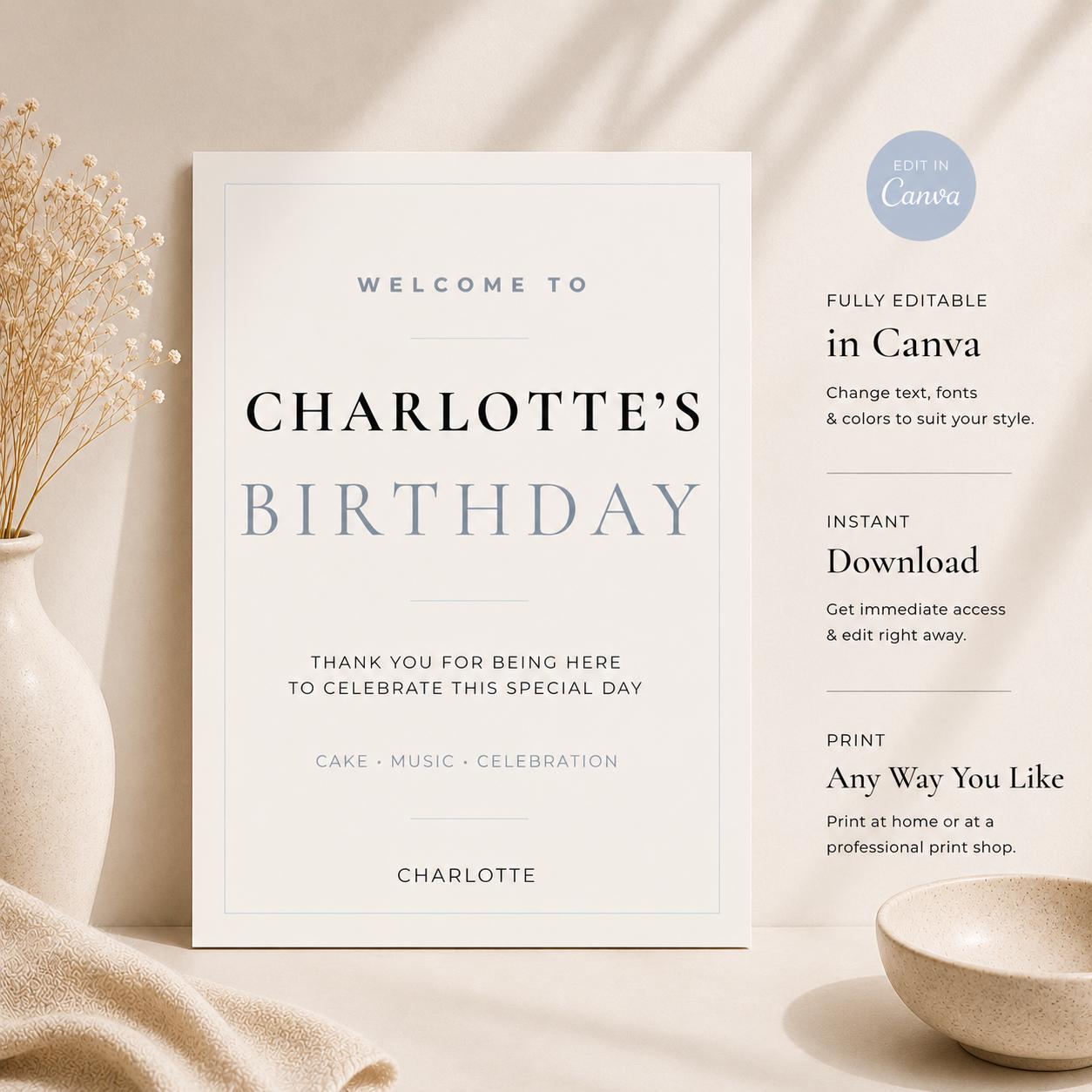 Birthday Welcome Board preview 1