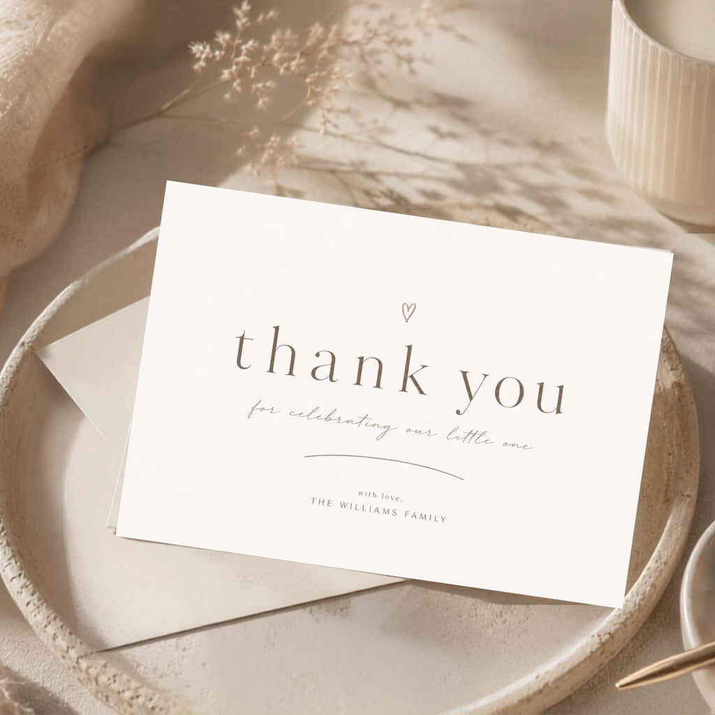 Modern Classy Thank You Card Template preview 1