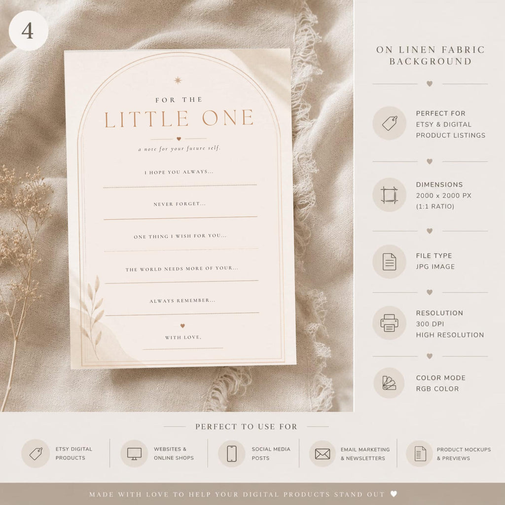 Baby Predictions and Advice Card Template preview 6