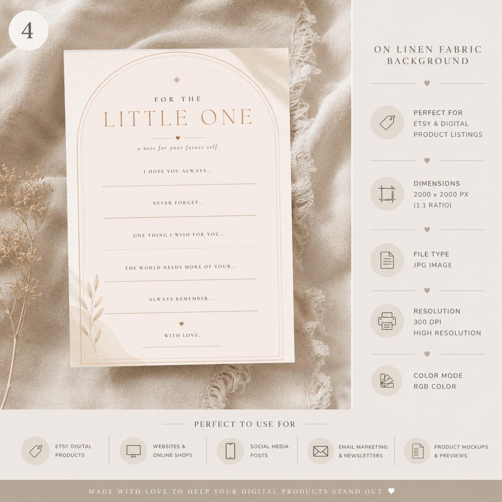 Baby Predictions and Advice Card Template preview 6