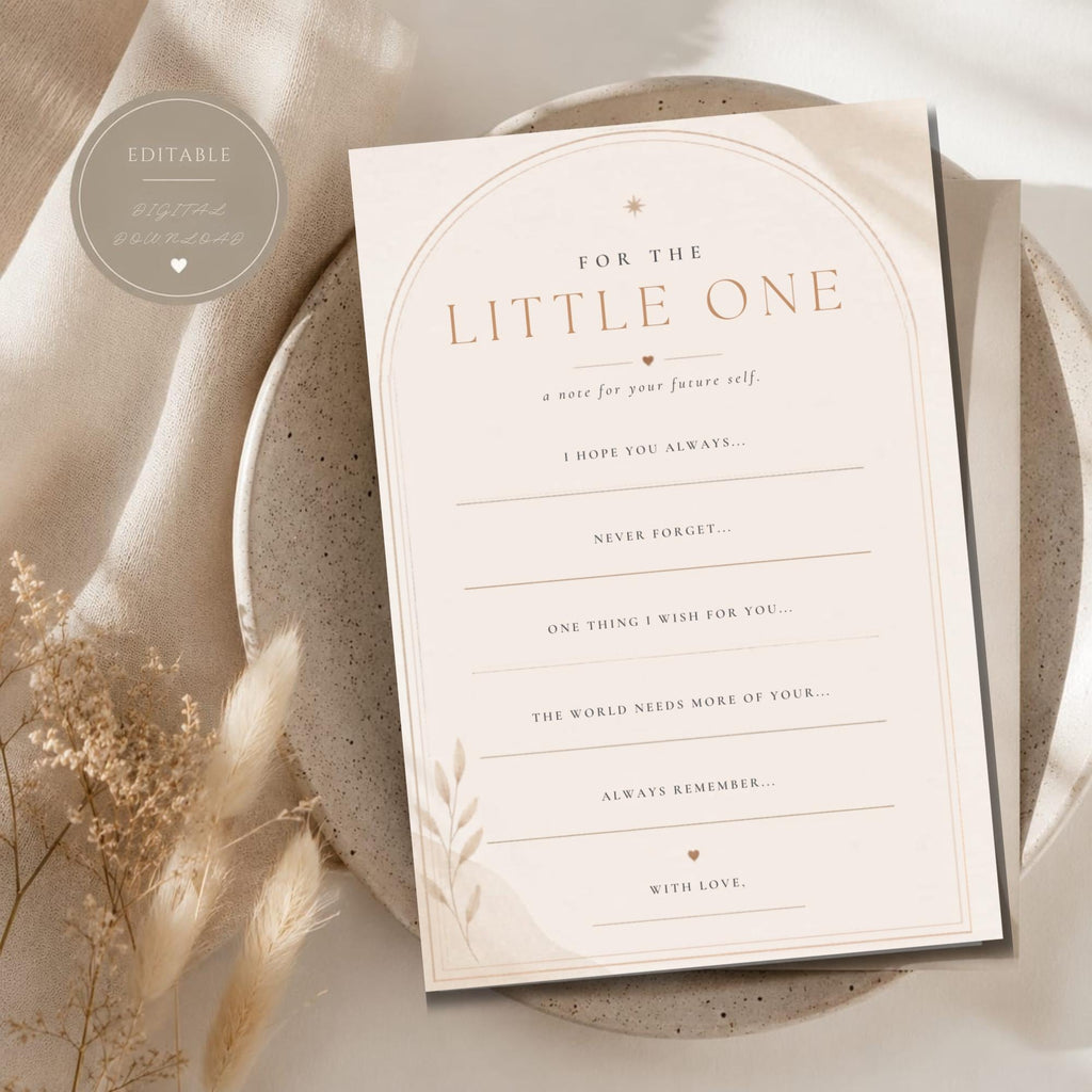 Baby Predictions and Advice Card Template preview 1
