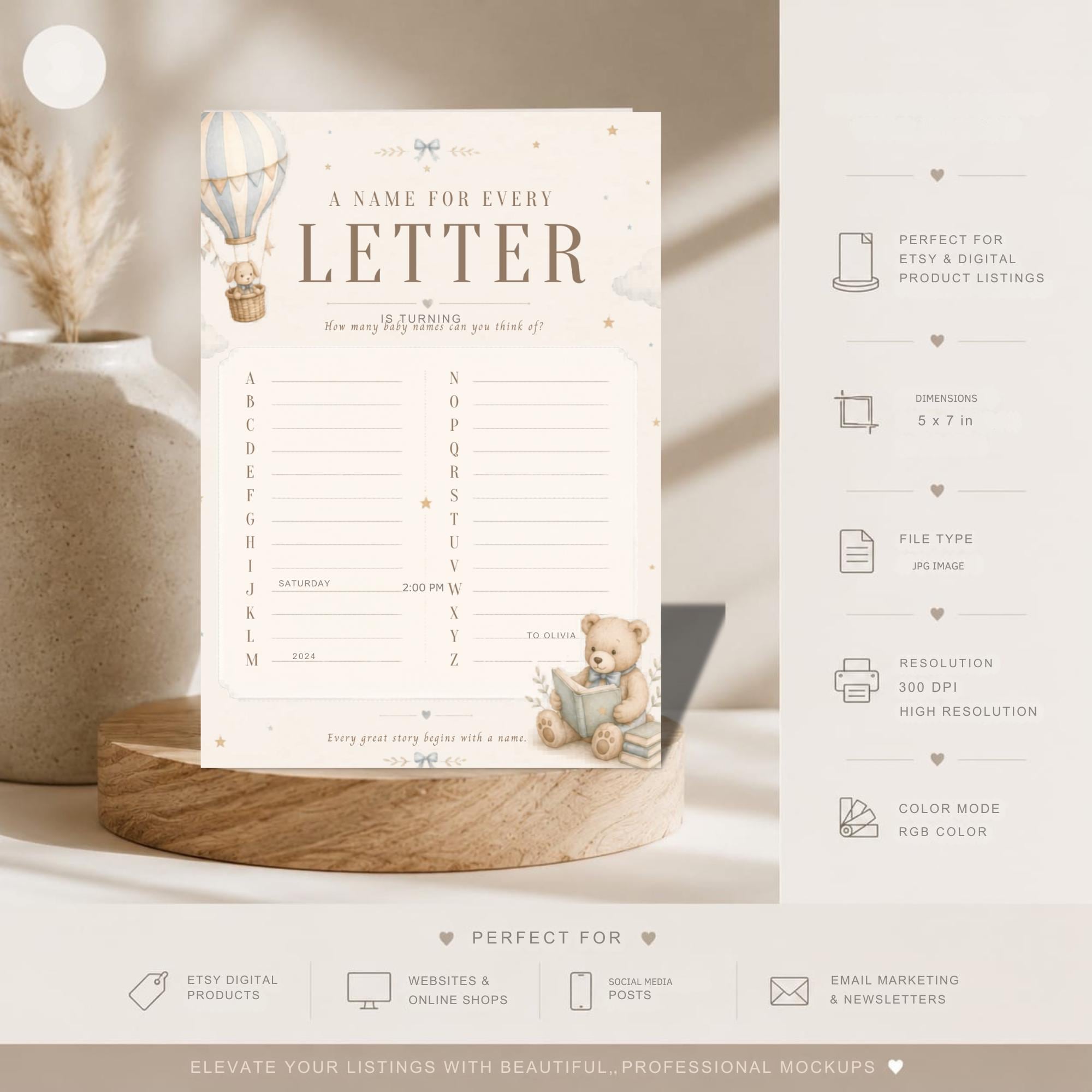 Baby Name Alphabet Game Printable preview 5