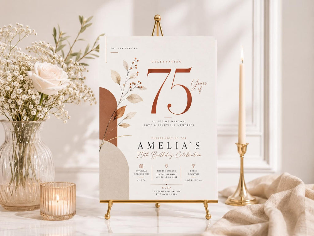 75th Birthday Invitation Template preview 10