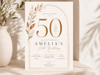 50th Birthday Invitation Template preview 2