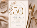 50th Birthday Invitation Template preview 3