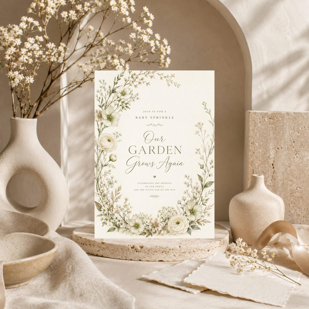 Garden Baby Sprinkle Invitation Template preview 3