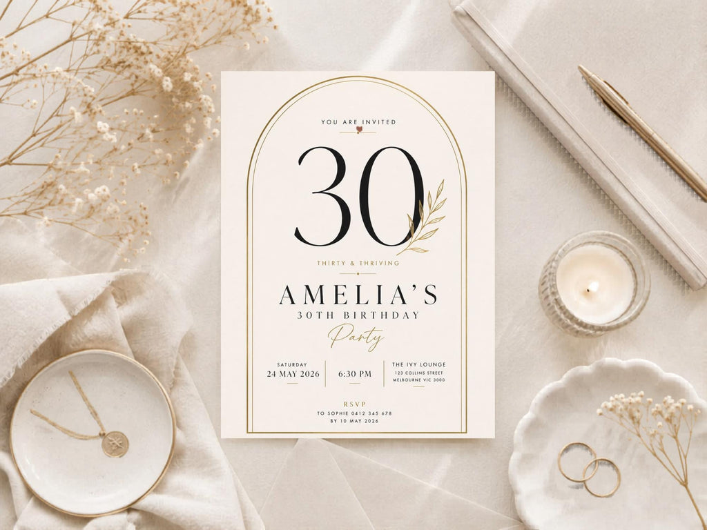30th Birthday Invitation Template preview 1