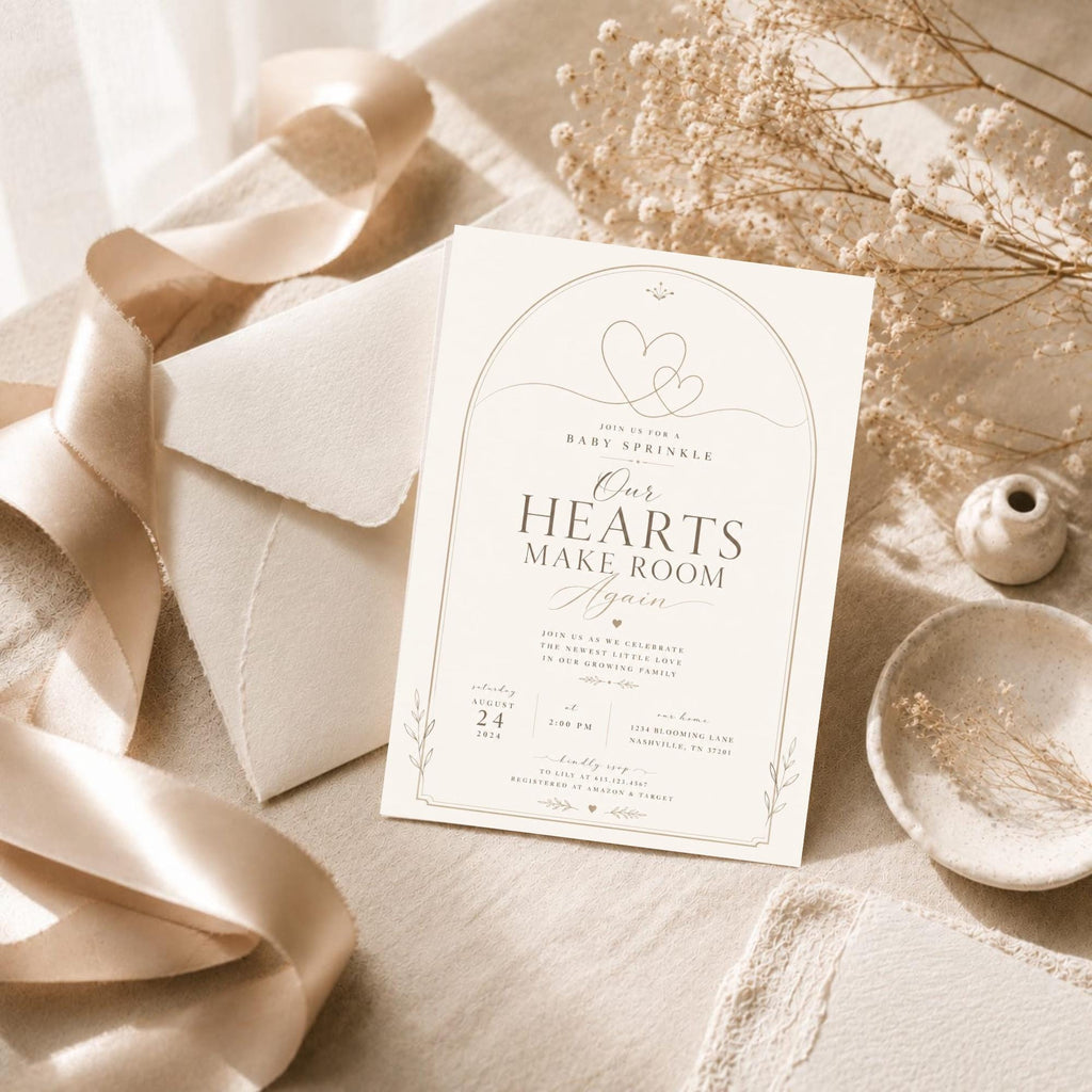 Our Hearts Make Room Again Baby Sprinkle Invitation preview 2