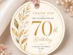 70th Birthday Favor Tag Template preview 2