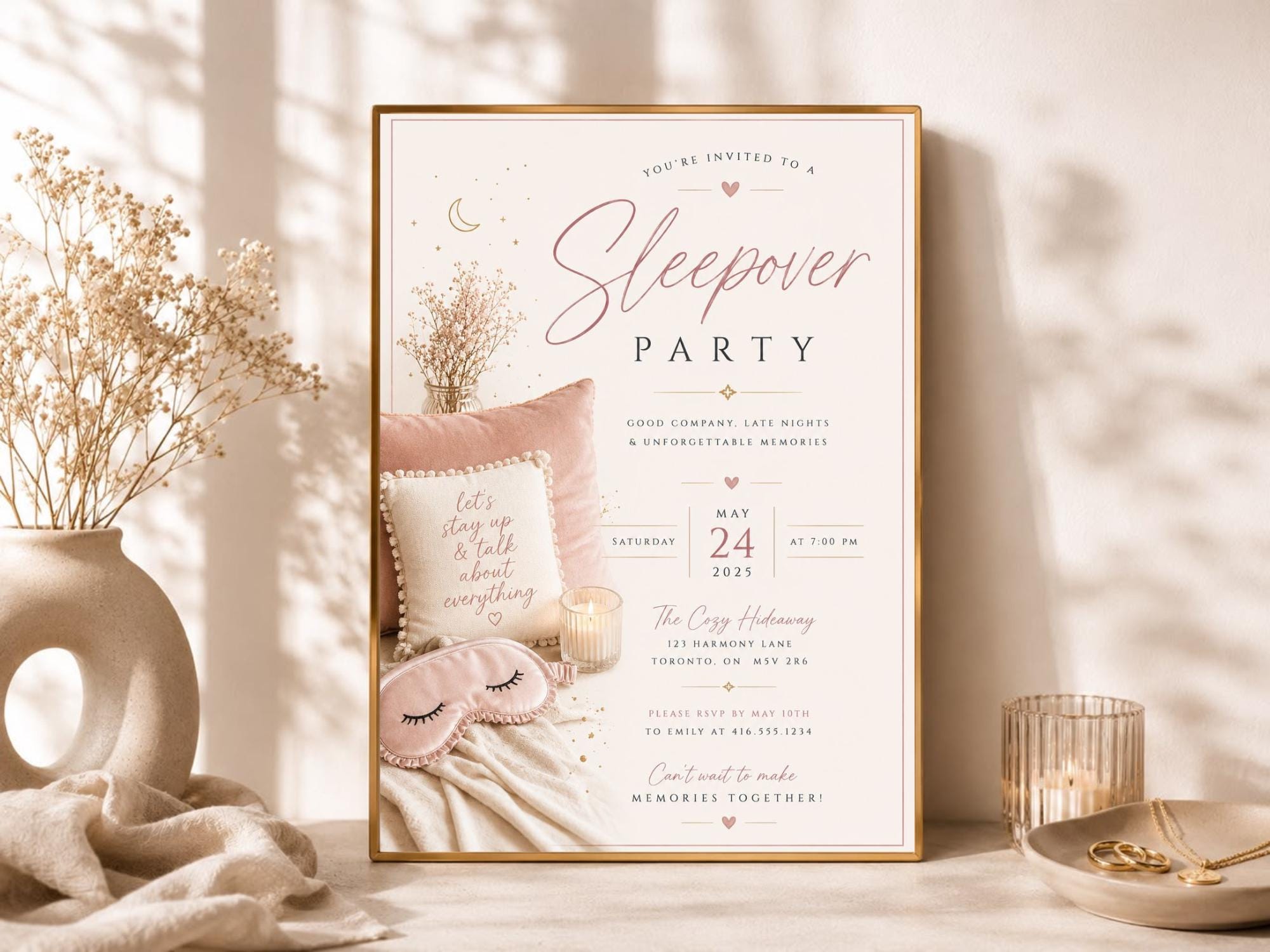 Sleepover Invitation Template preview 3