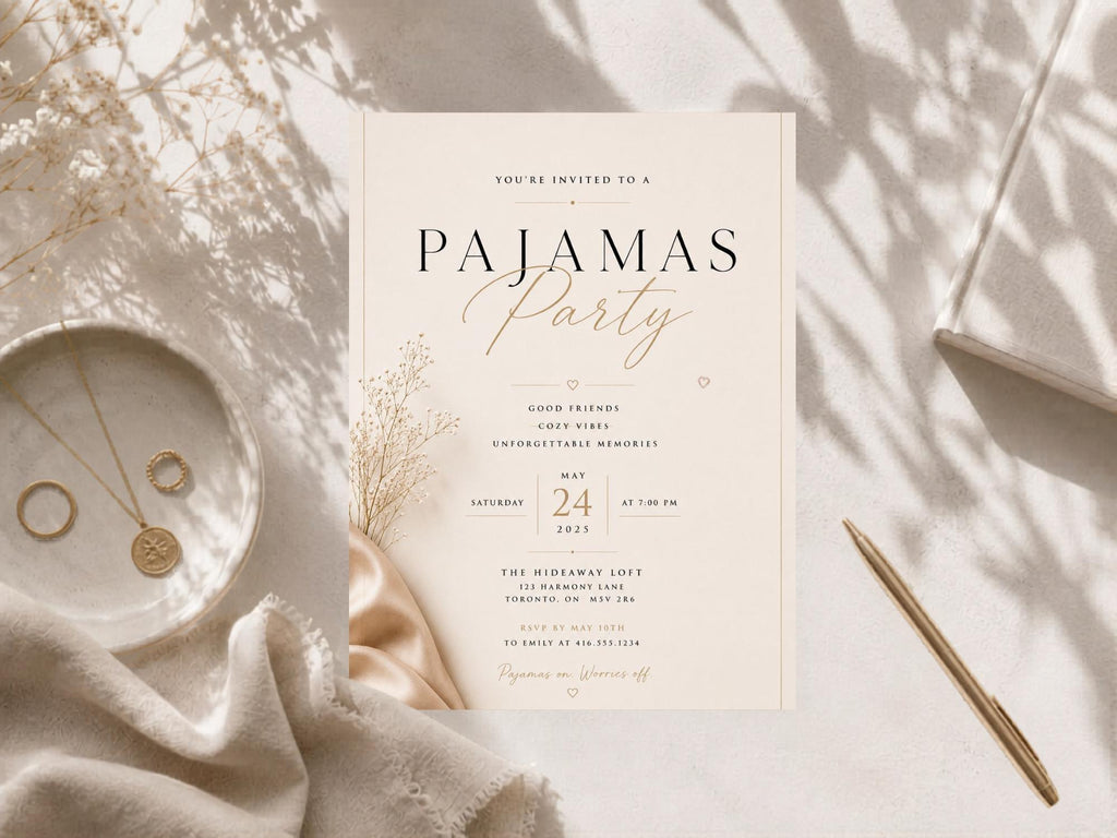 Pajama Party Invitation Template preview 4
