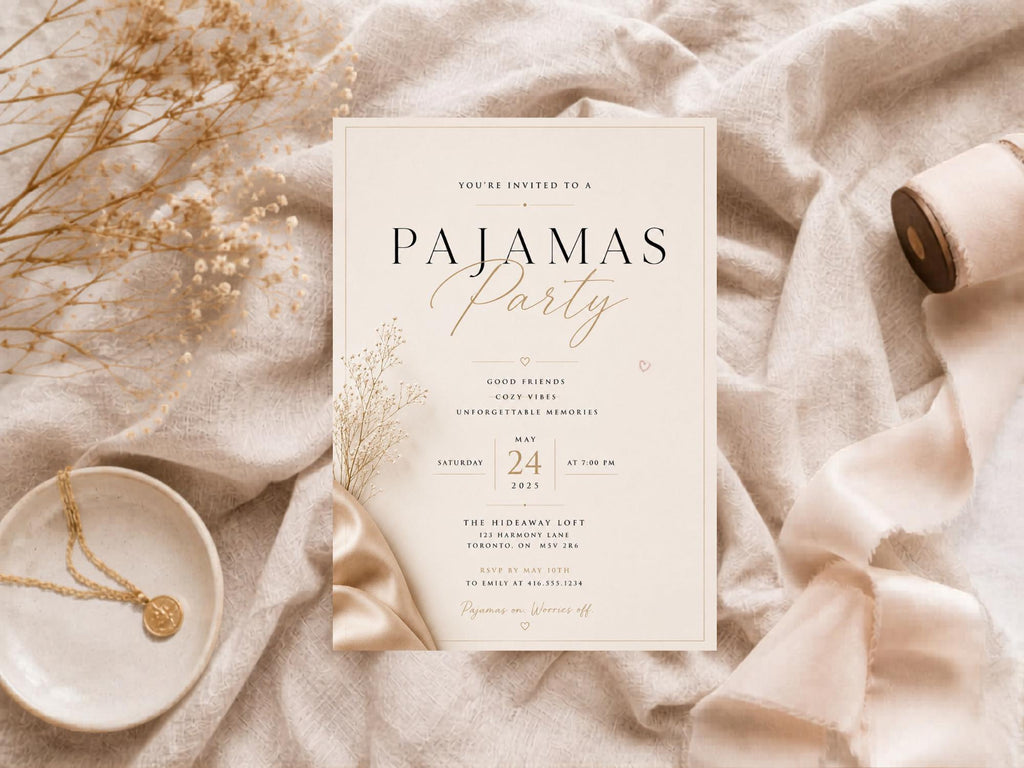 Pajama Party Invitation Template preview 5