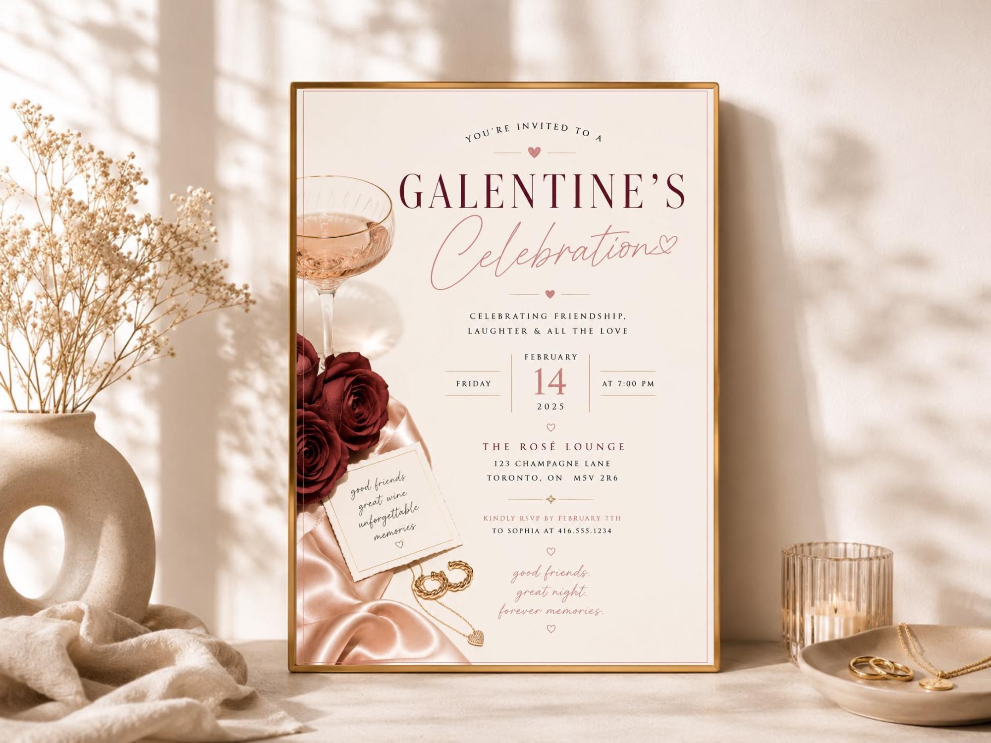 Galentines Day Invitation Template preview 2
