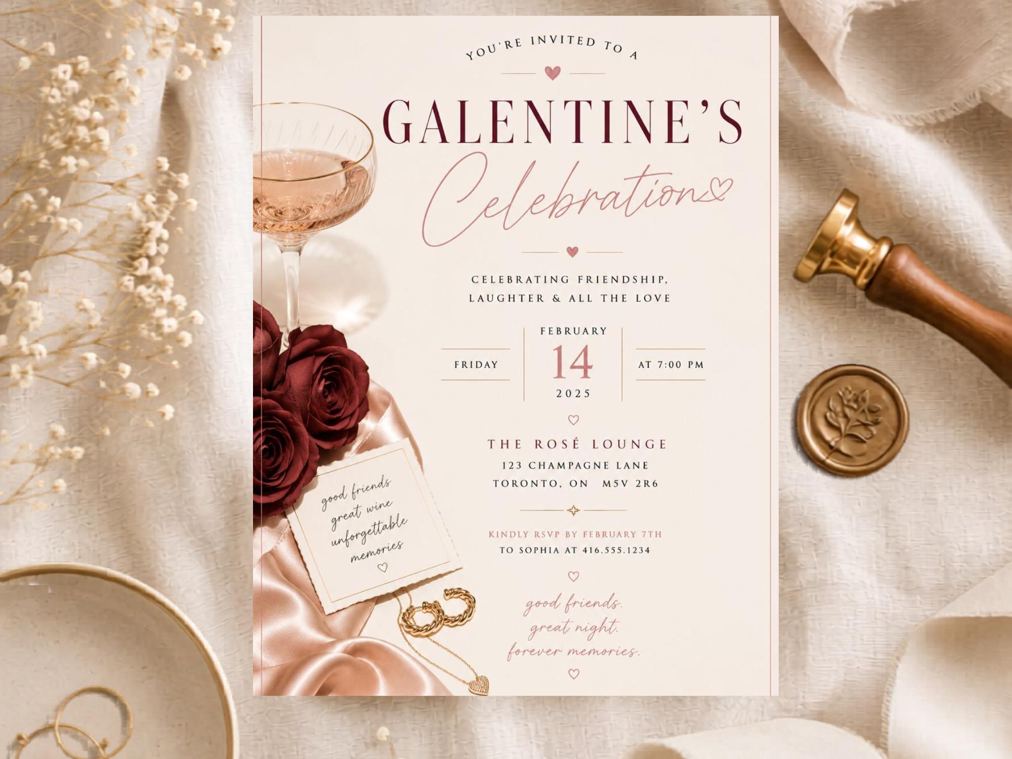 Galentines Day Invitation Template preview 3