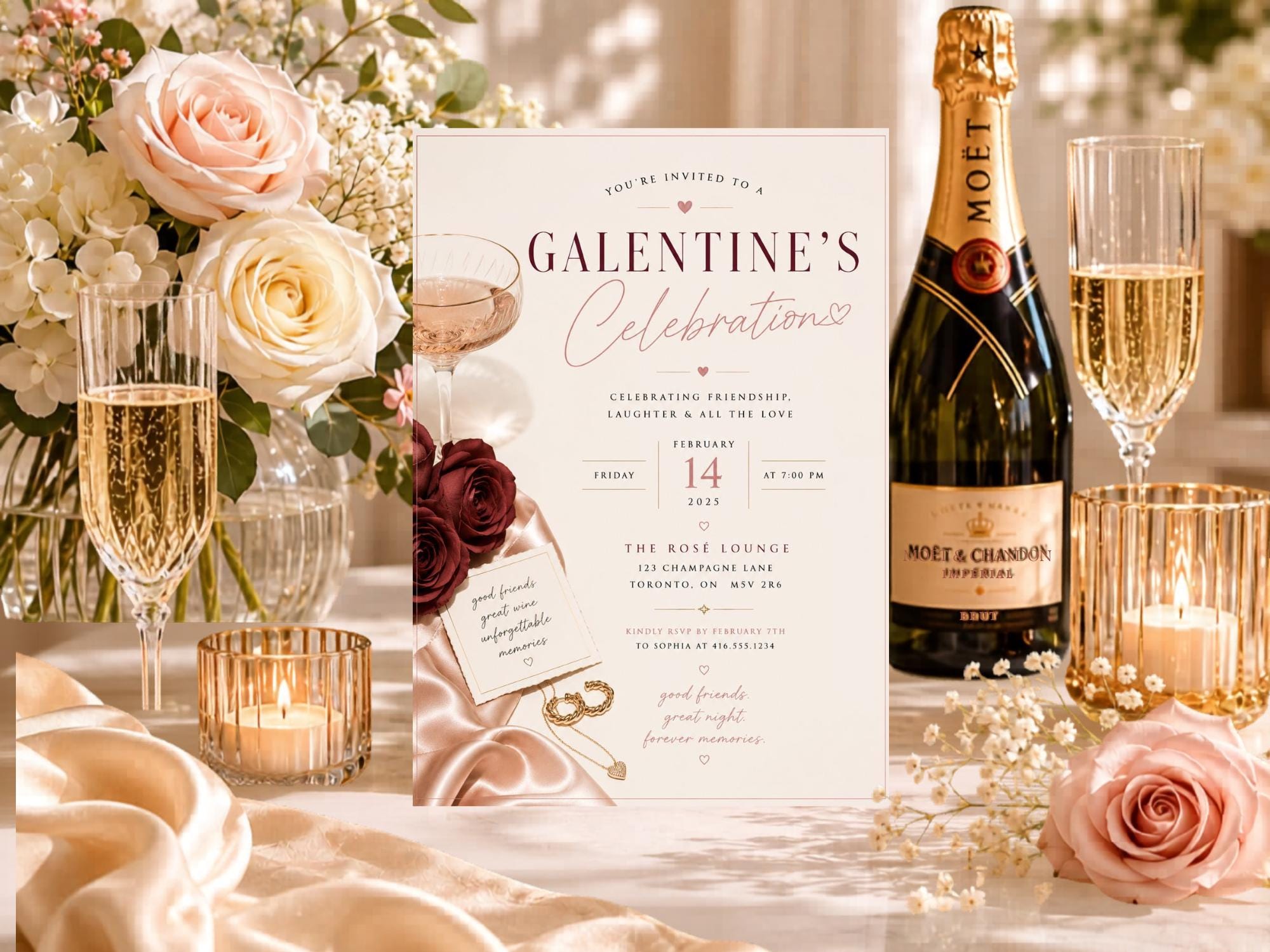Galentines Day Invitation Template preview 6