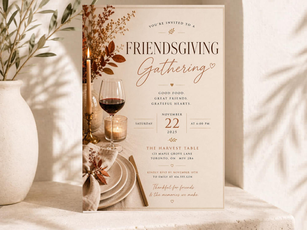 Friendsgiving Invitation Template preview 1