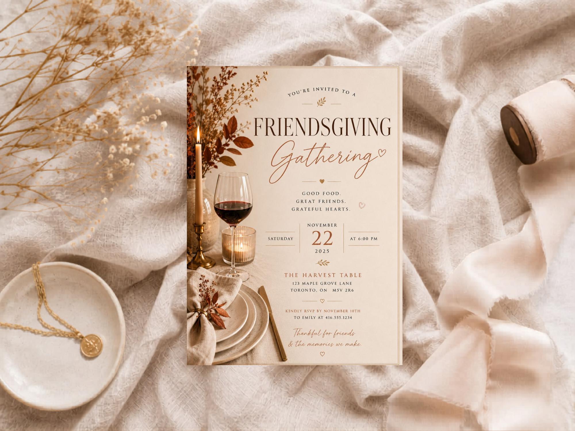 Friendsgiving Invitation Template preview 5