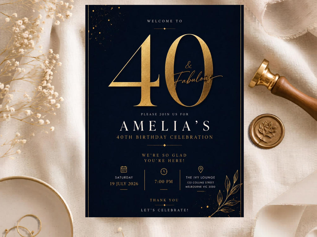 40th Birthday Welcome Sign Template preview 4