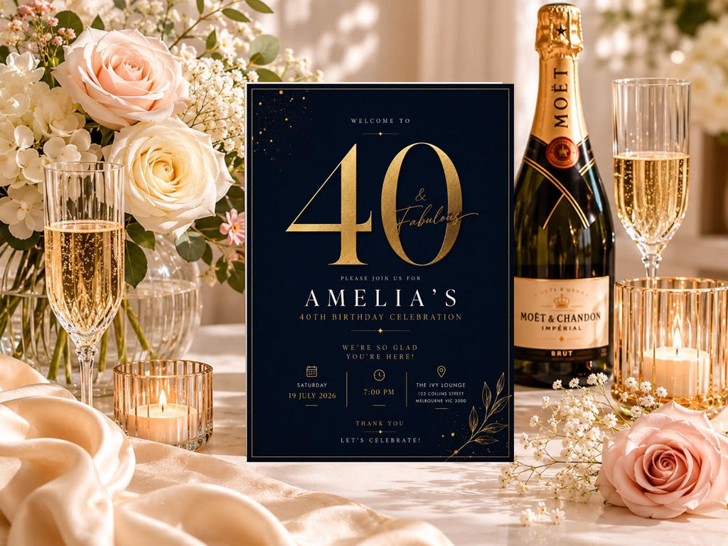 40th Birthday Welcome Sign Template preview 6